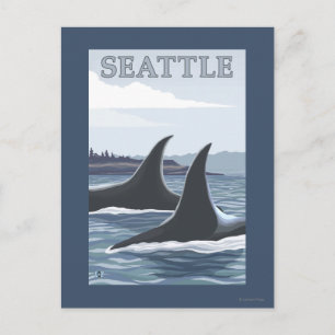 Postal Ballenas #1 - Seattle, Washington de la orca