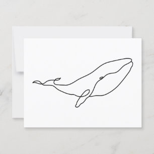 Postal Ballenas , ilustracion de arte de línea