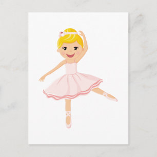 Postal Ballerina bailarina rubia