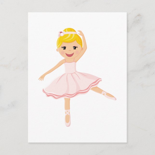 Postal Ballerina bailarina rubia (Anverso)
