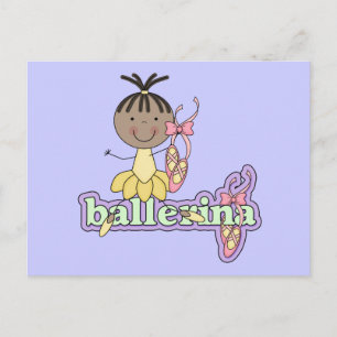 Postal Ballerina - Camisetas y regalos amarillos