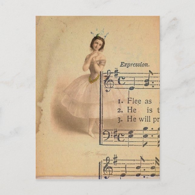 Postal Ballerina Collage (Anverso)