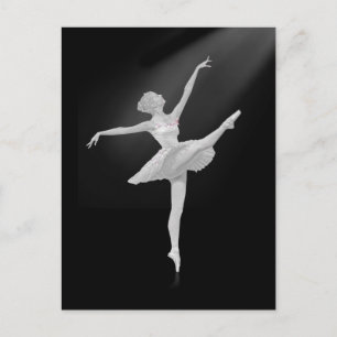 Postal Ballerina en Personalizable plateado y negro