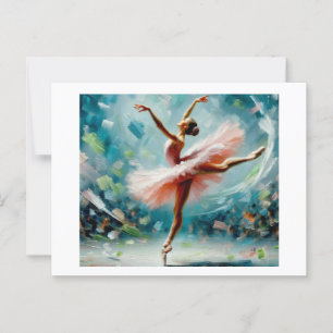 Postal Ballerina en rosa,
