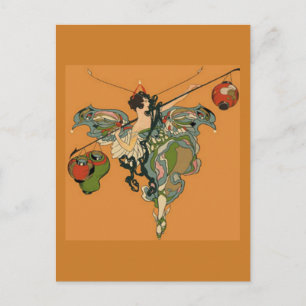 Postal Ballerina Faerie Con Faroles