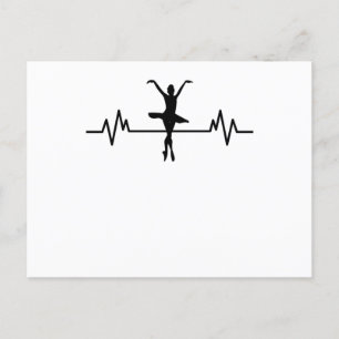 Postal Ballerina Heartbeat Design Fun Classic Ballet Rega