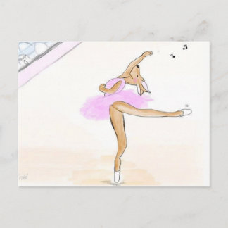 Postal Ballerina Kängaru Tanzen liebe postkarte