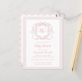 Postal Ballerina Monogram Grandmillennial Baby Shower