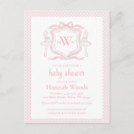 Postal Ballerina Monogram Grandmillennial Baby Shower
