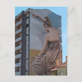 Postal ballerina painting wall building city ballerina