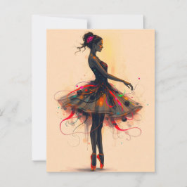 Postal Ballerina Tanzt in Farbexplosion