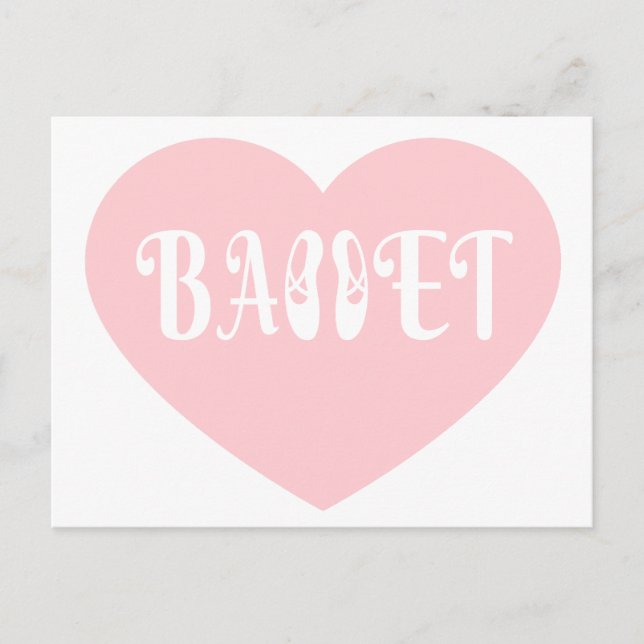 Postal Ballet Amor Danza Personalizada Ctomizeus (Anverso)