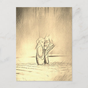 Postal Ballet Ballet Ballet Antiguo Moda Zapatos Estilo V