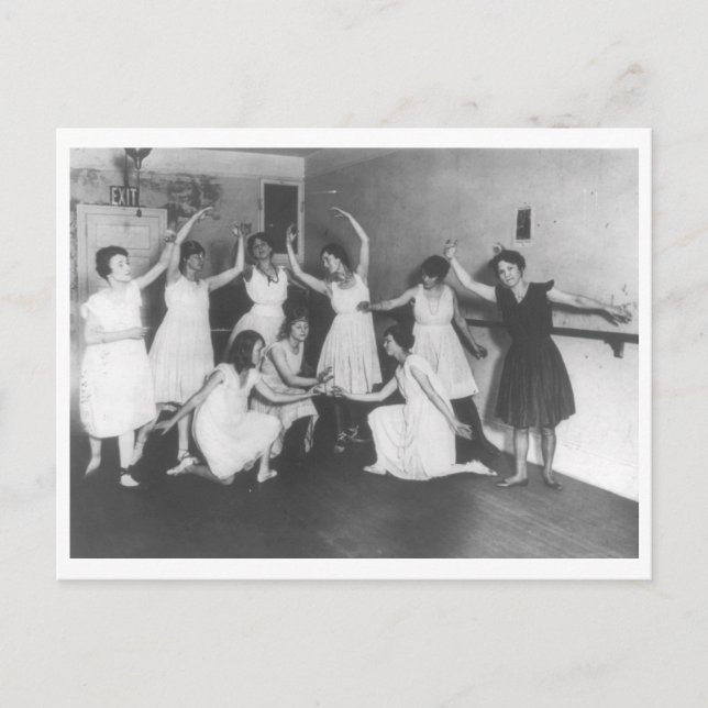 Postal Ballet Dance ensayo Vintage 1916 (Anverso)