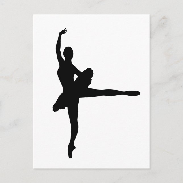 Postal BALLET DANCER Arabesque (Ballerina silhouette) ~.p (Anverso)
