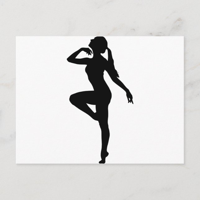 Postal Ballet Dancer Silhouette (Anverso)