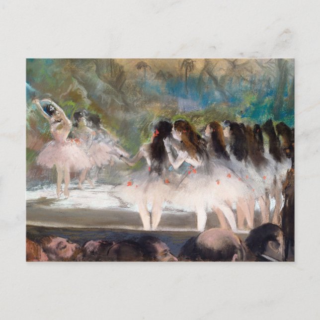 Postal Ballet en la ópera de París por Edgar Degas (Anverso)