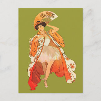 Postal Ballet francés disfraz japonés cosecha cosecha asi