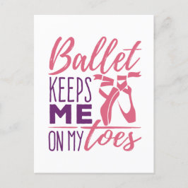 Postal Ballet Me Mantiene En Los Toques Bailarina Balleri