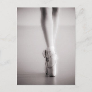 Postal Ballet Pointe Shoes Sepia Zapatillas de baile