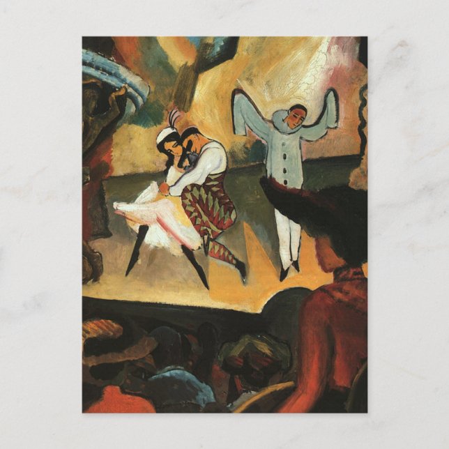 Postal Ballet ruso por August Macke (Anverso)