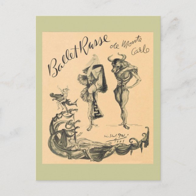 Postal Ballet Russe de Monte Carlo (Anverso)