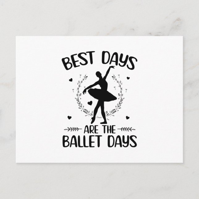 Postal Ballet Sayings | Ballerina Dancing Hobby Regalos (Anverso)