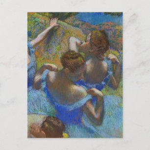 Postal Balletistas azules Edgar Degas