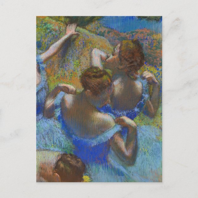 Postal Balletistas azules Edgar Degas (Anverso)