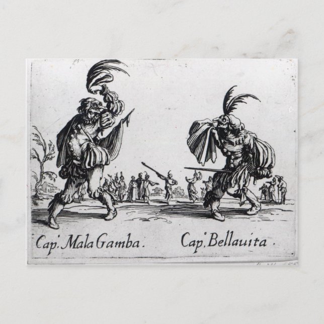 Postal Balli de Sfessania, c.1622 (Anverso)