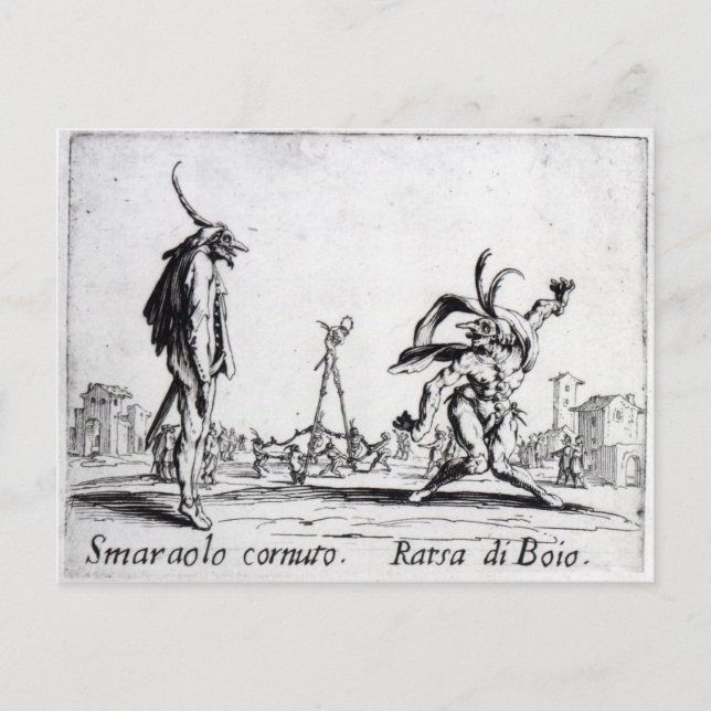 Postal Balli de Sfessania, c.1622 (Anverso)