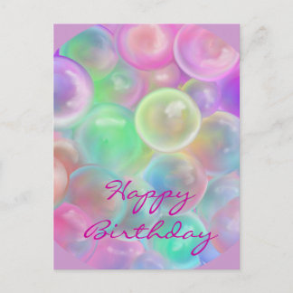 Postal Ballons-Happy Birth. Postkarte