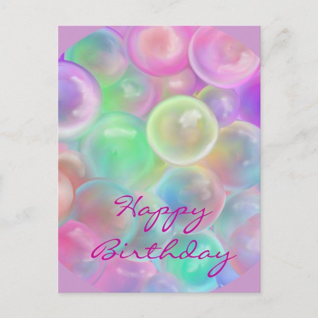 Postal Ballons-Happy Birth. Postkarte (Anverso)