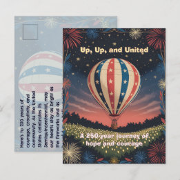 Postal Balloon Fireworks 1776–2026 Backyard Party Invite!