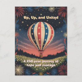 Postal Balloon Fireworks 1776–2026 Backyard Party Invite!
