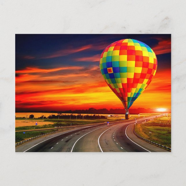 Postal Balloon Sunset (Anverso)