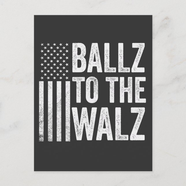Postal Ballz a las elecciones Walz Harris Walz 2024 (Anverso)