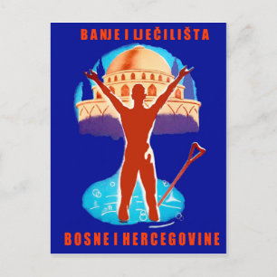 Postal Balnearios de Bosnia, viajes vintage