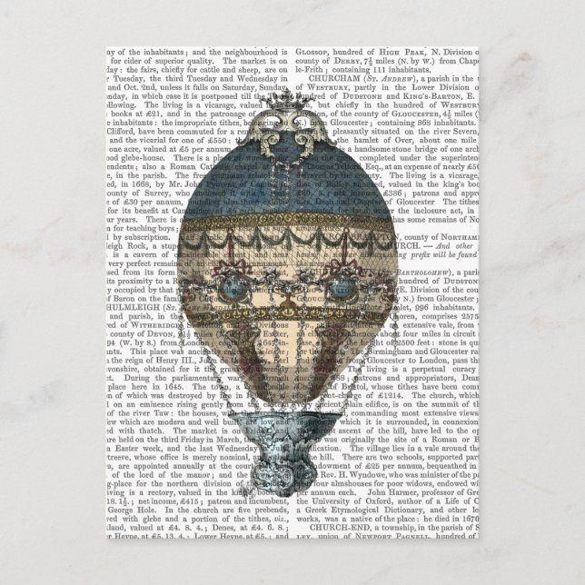 Postal Balón barroco Fantasía 2 2 (Anverso)