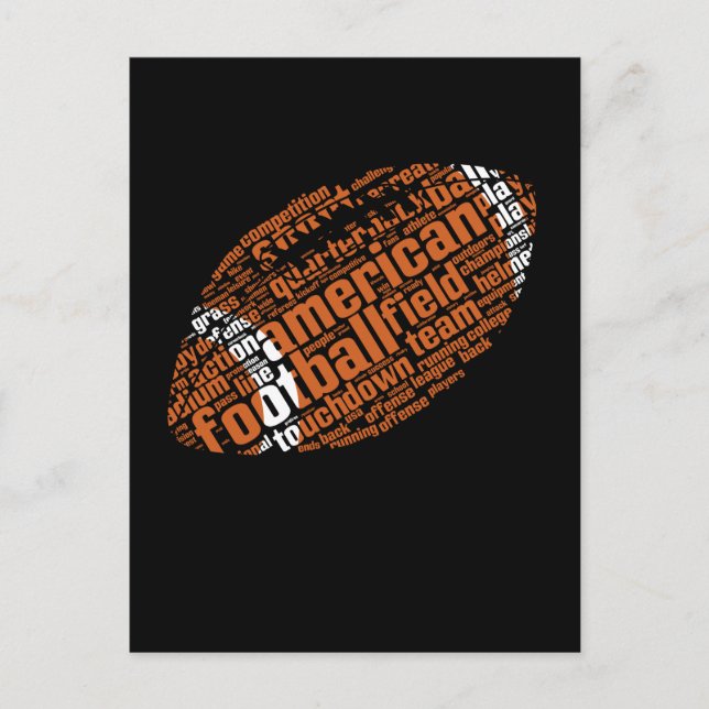 Postal Balón creativo de fútbol americano (Anverso)