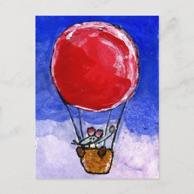Postal Balón de aire caliente (Anverso)
