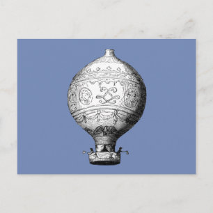 Postal Balón de aire caliente de Montgolfier Vintage