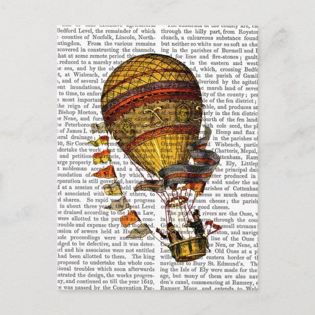 Postal Balón de aire caliente Le Pilote (Anverso)