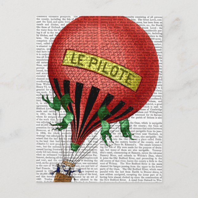 Postal Balón de aire caliente Le Pilote 2 (Anverso)