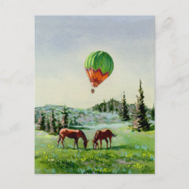 POSTAL BALÓN DE AIRE CALIENTE POR SHARON SHARPE