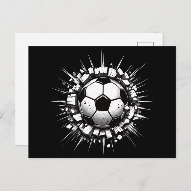 Postal Balón de fútbol (Anverso / Reverso)
