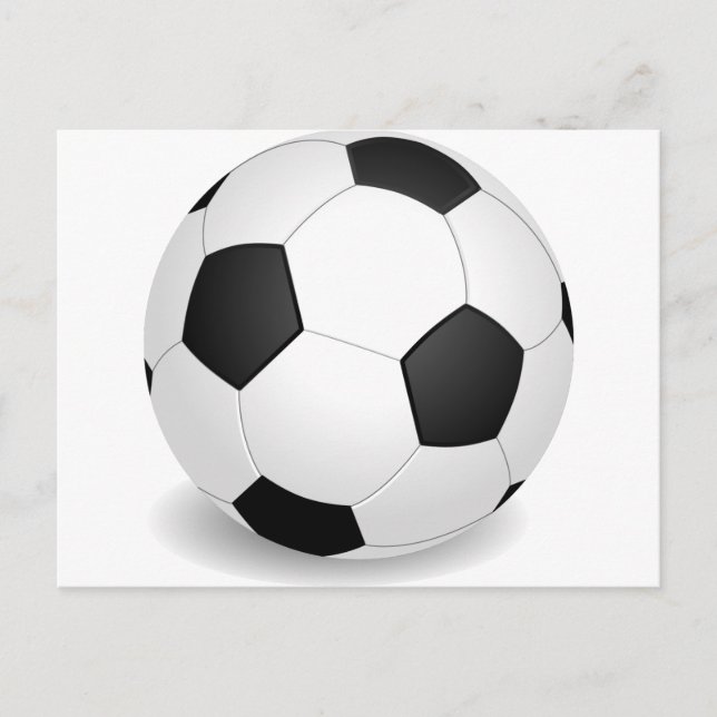 Postal Balón de fútbol 3D (Anverso)
