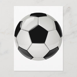 Postal Balón de fútbol blanco y negro personalizado