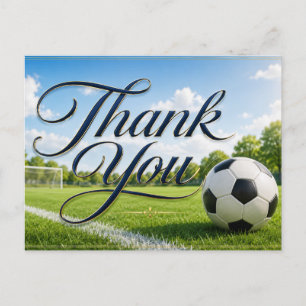 Postal Balón de fútbol con gracias por todo lo que hace e