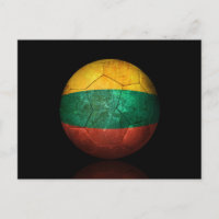 Balón de fútbol de bandera lituana